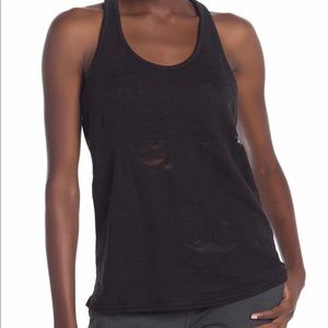 Alo Athletic black shredded tank top M